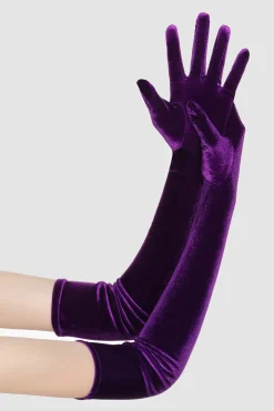 BABEYOND Evening Gloves|21.6 Elbow Length Velvet Stretchy Gloves