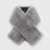 BABEYOND Shawls & Scarves|66.9 Faux Fur Collar Wrap Gray