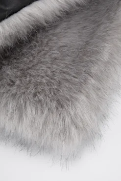 BABEYOND Shawls & Scarves|66.9 Faux Fur Collar Wrap Gray