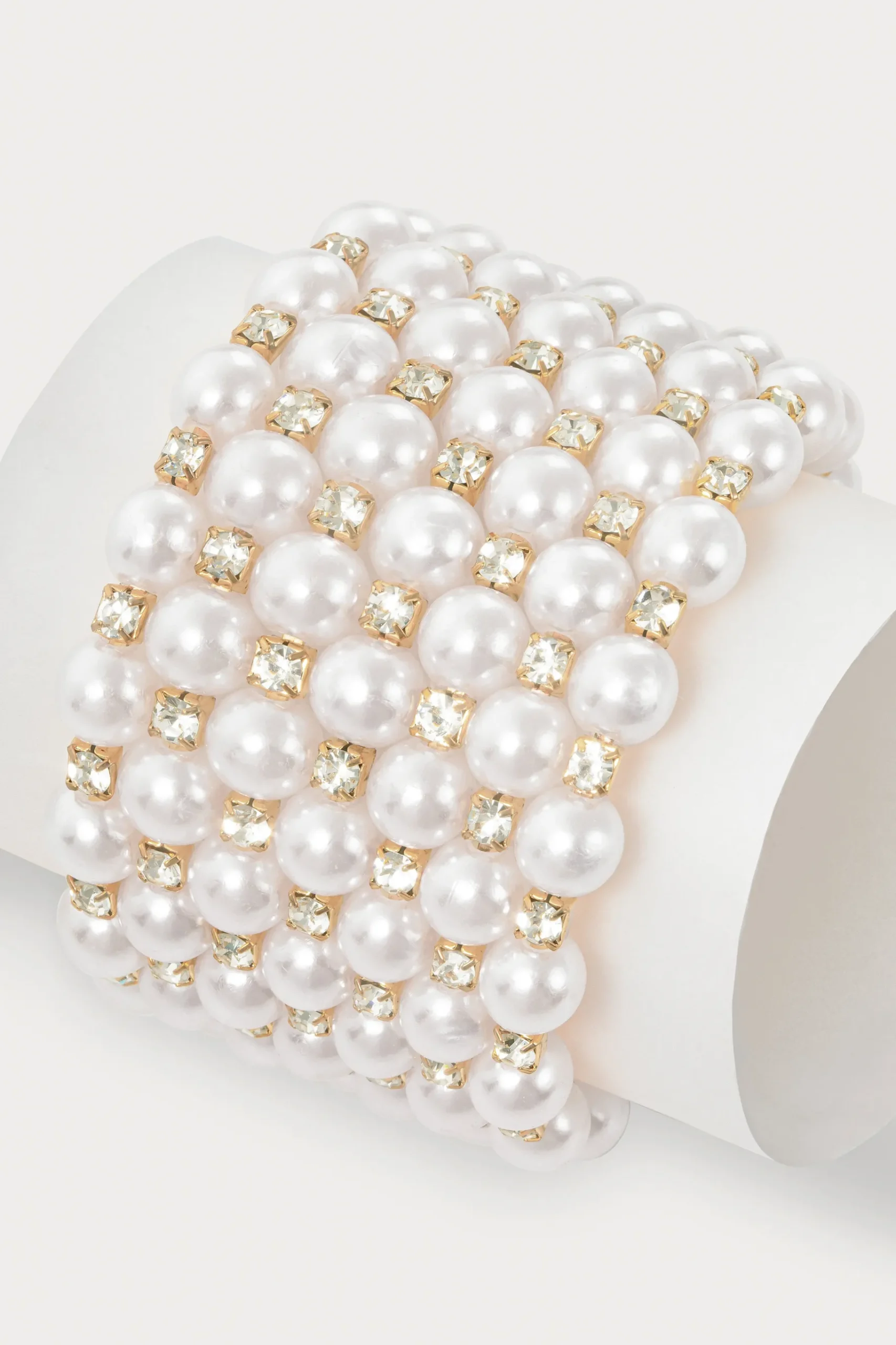 BABEYOND Jewelry|Adjustable Multi Strand Pearl Bracelet Rose Gold
