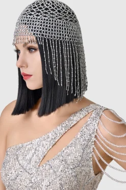 BABEYOND Headpieces & Fascinators|Antique Starry Crystal Cap Headpiece