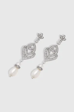 BABEYOND Jewelry|Art Deco Crystal Pearl Drop Earrings