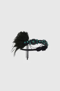 BABEYOND Headpieces & Fascinators|Assorted Gems Feather Headband