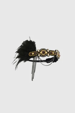 BABEYOND Headpieces & Fascinators|Assorted Gems Feather Headband