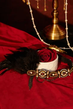 BABEYOND Headpieces & Fascinators|Assorted Gems Feather Headband