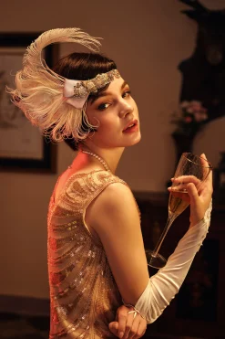 BABEYOND Headpieces & Fascinators|Assorted Gems Satin Headband Cream