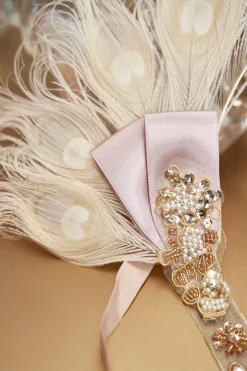 BABEYOND Headpieces & Fascinators|Assorted Gems Satin Headband Cream