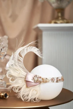 BABEYOND Headpieces & Fascinators|Assorted Gems Satin Headband Cream