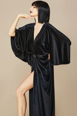 BABEYOND Dresses|Batwing Sleeve Art Deco Robe Dress