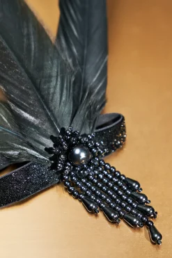 BABEYOND Headpieces & Fascinators|Beaded Feather Shimmer Hairband