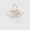 BABEYOND Handbags|Beaded Pearl Scallop Shape Handbag Cream