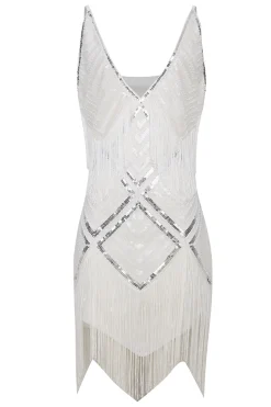 BABEYOND Dresses|Beaded Sequin V-Neck Mini Slip Dress