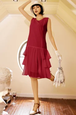 BABEYOND Dresses|Cascading Tie Sleeveless Casual Dress
