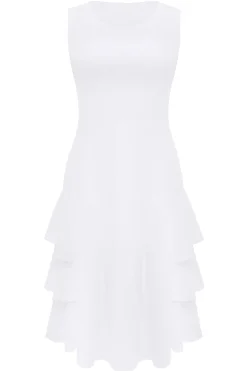 BABEYOND Dresses|Cascading Tie Sleeveless Casual Dress