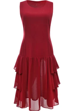 BABEYOND Dresses|Cascading Tie Sleeveless Casual Dress