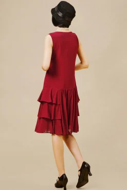 BABEYOND Dresses|Cascading Tie Sleeveless Casual Dress