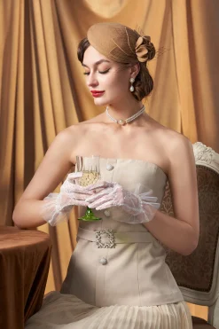 BABEYOND Headpieces & Fascinators|Classic Pillbox Flower Mesh Fascinator
