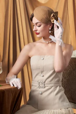 BABEYOND Headpieces & Fascinators|Classic Pillbox Flower Mesh Fascinator