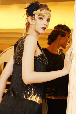 BABEYOND Headpieces & Fascinators|Crystal Beaded Feather Headband