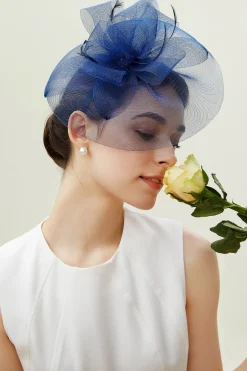 BABEYOND Headpieces & Fascinators|Embellished Mesh Floral Knot Fascinator