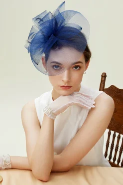 BABEYOND Headpieces & Fascinators|Embellished Mesh Floral Knot Fascinator