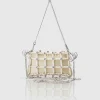 BABEYOND Handbags|Embellished Pearl Chain Clutch Beige