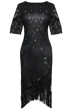 BABEYOND Dresses|Embellished Sequin Fringe Art Deco Dress