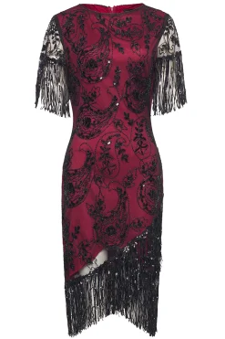 BABEYOND Dresses|Embellished Sequin Fringe Art Deco Dress
