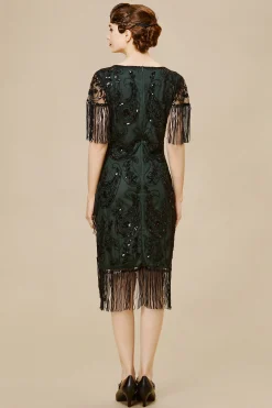 BABEYOND Dresses|Embellished Sequin Fringe Art Deco Dress