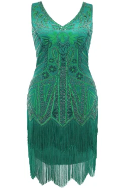 BABEYOND Dresses|Embellished Sequin Prom Party Plus Dress Green