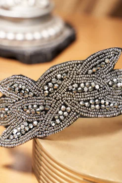 BABEYOND Headpieces & Fascinators|Embroidered Crystal Leaf Headband