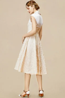 BABEYOND Dresses|Embroidered Floral Cap Sleeve Dress