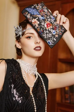 BABEYOND Handbags|Embroidered Peacock Clutch Handbag