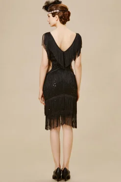 BABEYOND Dresses|Embroidery Multi-Layered Tassel Dress