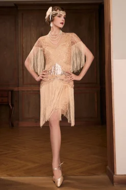 BABEYOND Dresses|Flapper Fringed Sleeves Dress