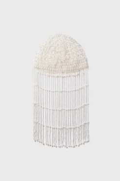 BABEYOND Headpieces & Fascinators|Fully Beaded Pearl Flapper Tassel Cap