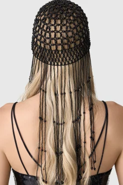 BABEYOND Headpieces & Fascinators|Fully Beaded Pearl Flapper Tassel Cap