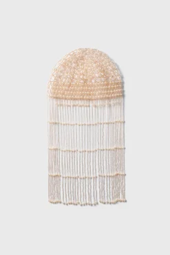 BABEYOND Headpieces & Fascinators|Fully Beaded Pearl Flapper Tassel Cap