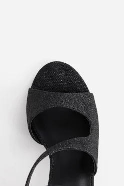 BABEYOND Shoes|Glitter Open Toe Retro High Heels