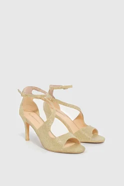 BABEYOND Shoes|Glitter Open Toe Retro High Heels