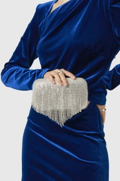 BABEYOND Handbags|Heart Shape Rhinestone Tassels Handbag
