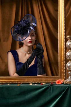 BABEYOND Headpieces & Fascinators|Irregular Brim Floral Feather Fascinator