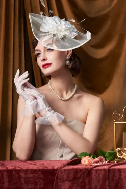 BABEYOND Headpieces & Fascinators|Irregular Brim Floral Feather Fascinator