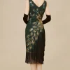 BABEYOND Dresses|Irregular Tassel Hem Peacock Dress