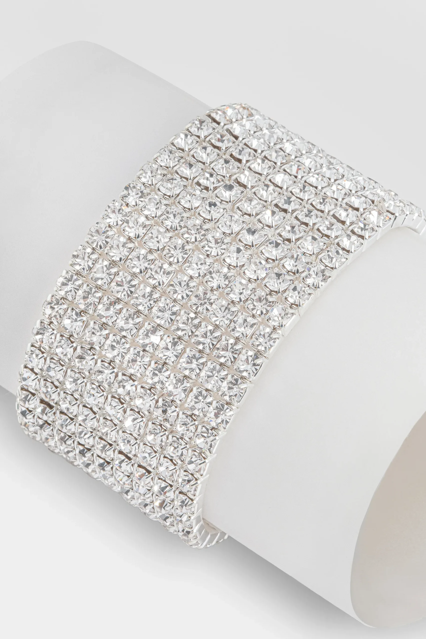 BABEYOND Jewelry|Luxury Multi-Layered Crystal Bracelet Silver