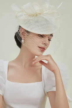 BABEYOND Headpieces & Fascinators|Mesh Bow Knots Pillbox Fascinator