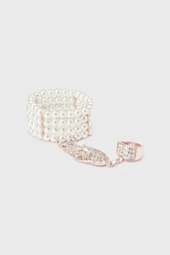 BABEYOND Jewelry|Multi Strand Pearl Bracelet Ring Set