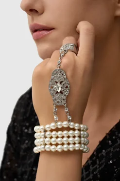 BABEYOND Jewelry|Multi Strand Pearl Bracelet Ring Set