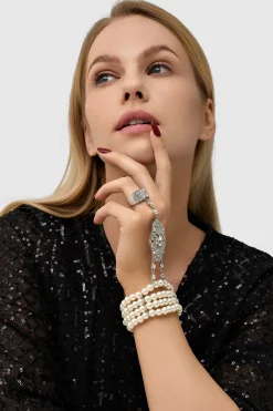 BABEYOND Jewelry|Multi Strand Pearl Bracelet Ring Set