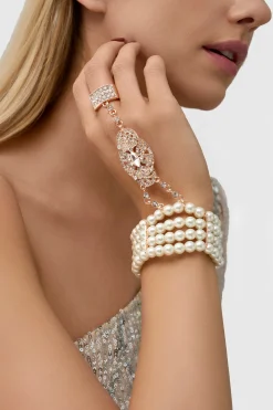 BABEYOND Jewelry|Multi Strand Pearl Bracelet Ring Set